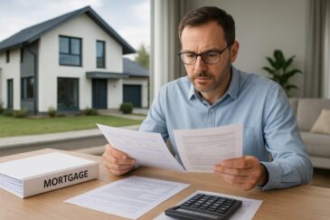 Person reviewing mortgage documents for a complex mortgage