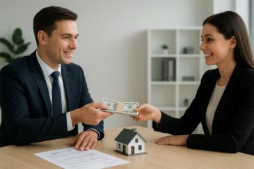 Borrower receiving cash from lender after finalizing a cash back mortgage
